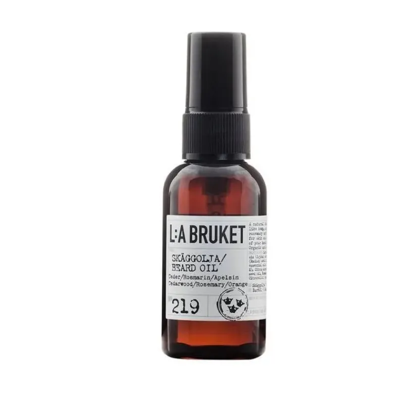 L:A Bruket 219 BEARD OIL CEDAR - La Bruket Olio Barba Hot