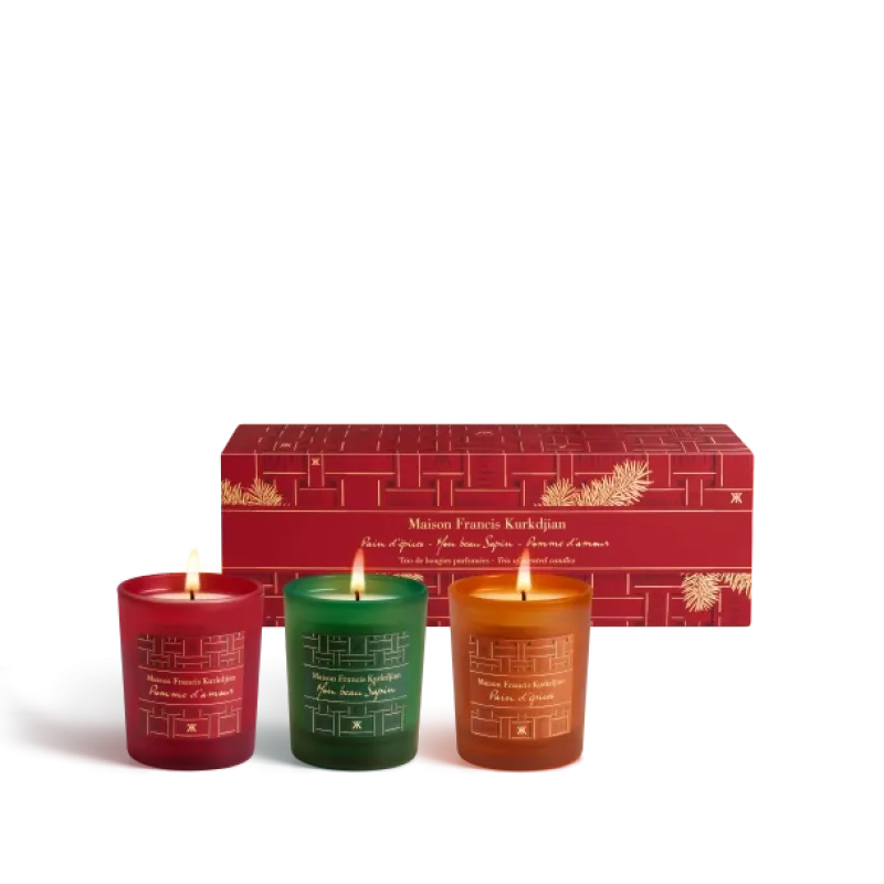 Maison Francis Kurkdjian Set 3 Candele Natale Discount